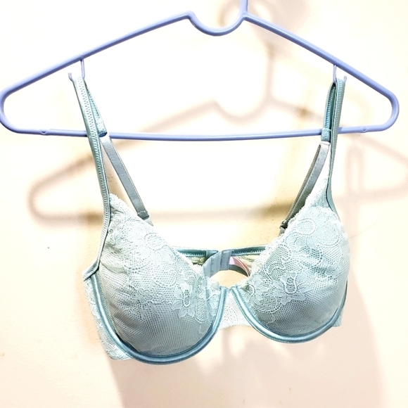 VICTORIA'S SECRET lace Bra green bra size 36D - Picture 1 of 10